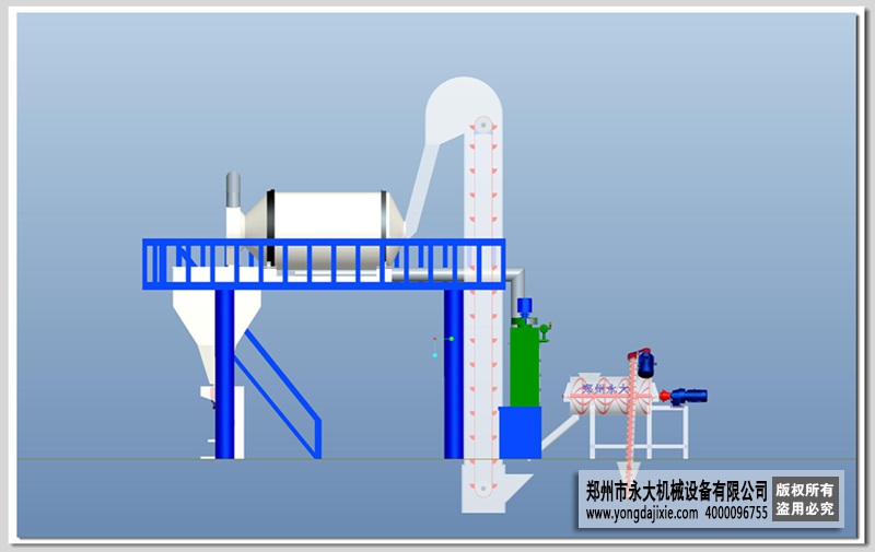 半自動無機保溫砂漿設備流程圖